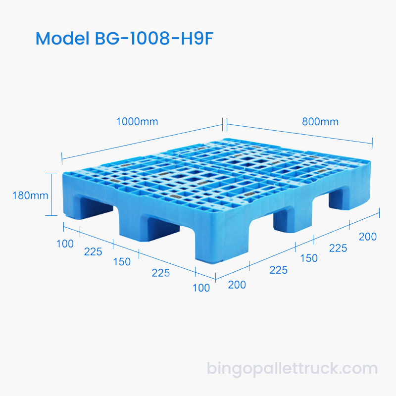 High-Capacity 1000x800mm Heavy Duty Plastic Pallet for Industrial Logistics