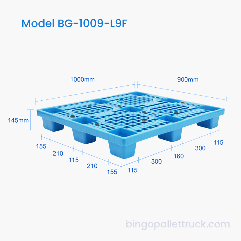 1000×900mm Light Duty Grid Nine-Foot HDPE Plastic Pallet