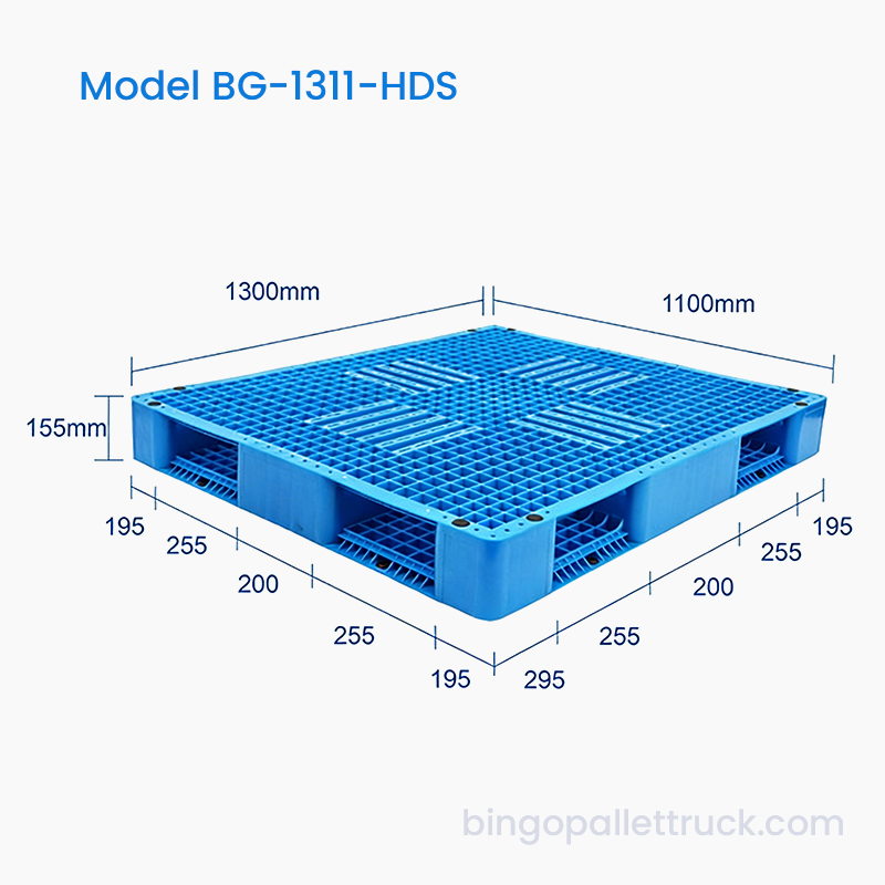 1300×1100mm Double Sided Heavy Duty Plastic Pallet