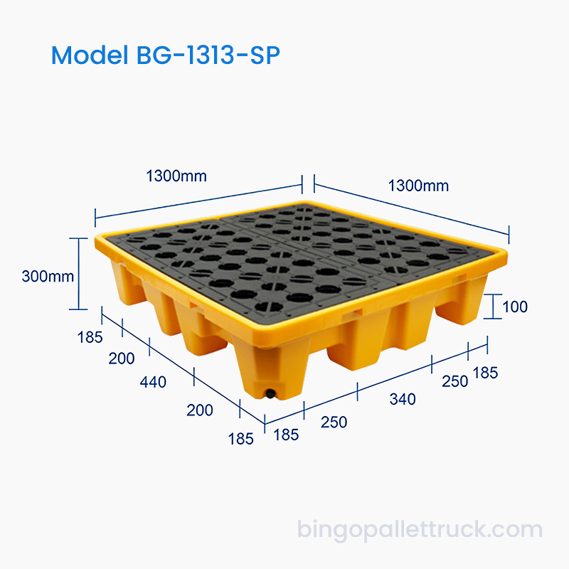 1300×1300mm 4-Drum Spill Pallet