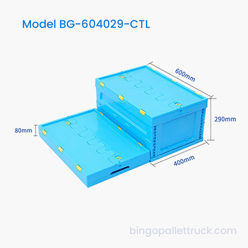 53L Collapsible Plastic Tote with Lid