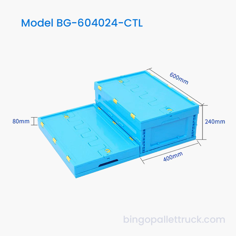 42L Collapsible Plastic Tote with Lid