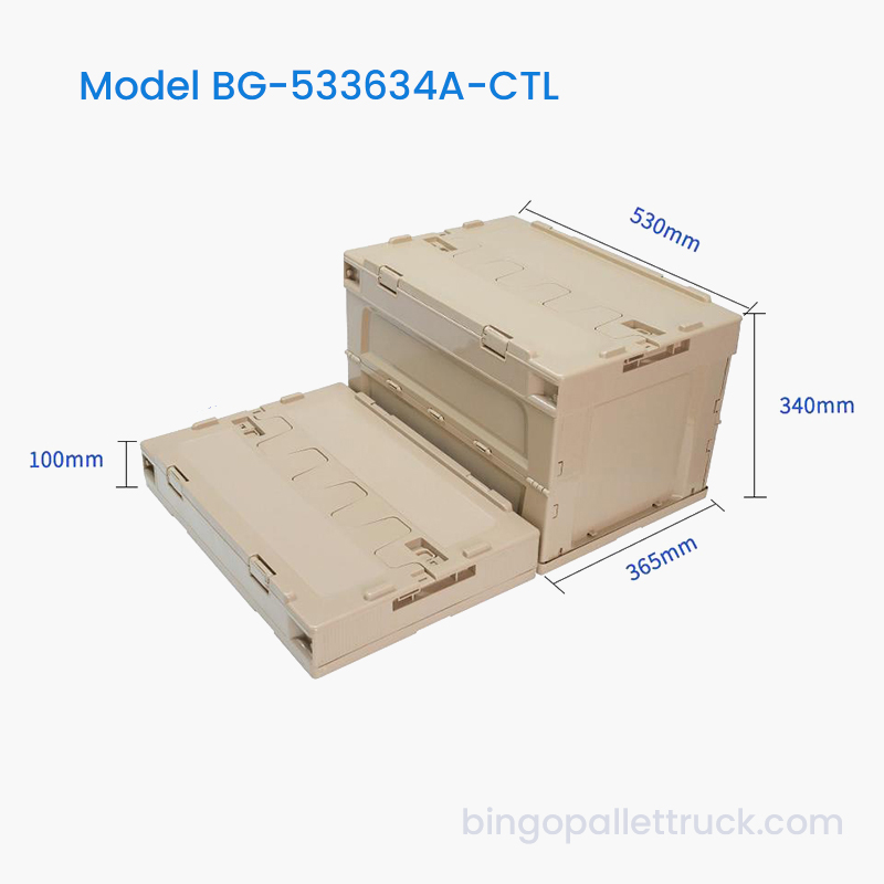 50L Collapsible Plastic Tote with Lid