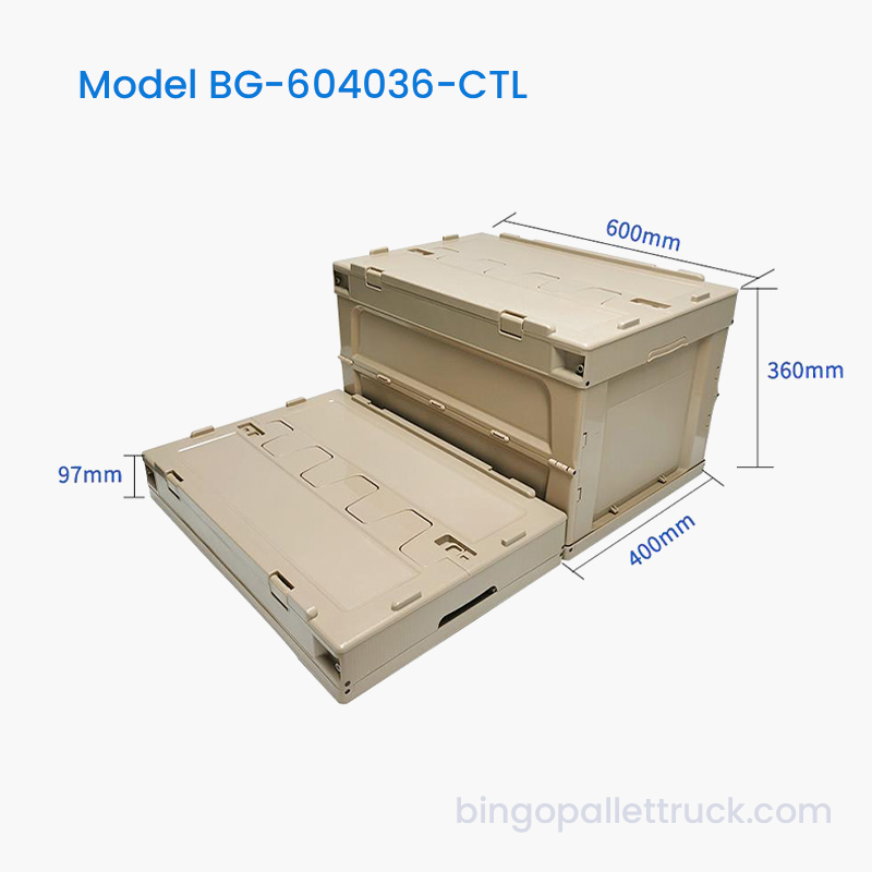 65L Collapsible Plastic Tote with Lid