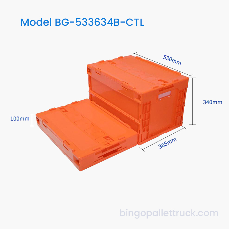 50L Collapsible Plastic Tote with Lid