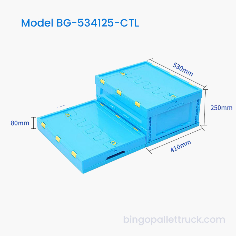 42L Collapsible Plastic Tote with Lid