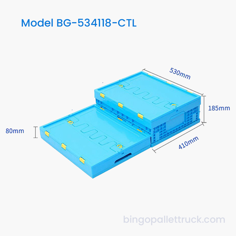 30L Collapsible Plastic Tote with Lid