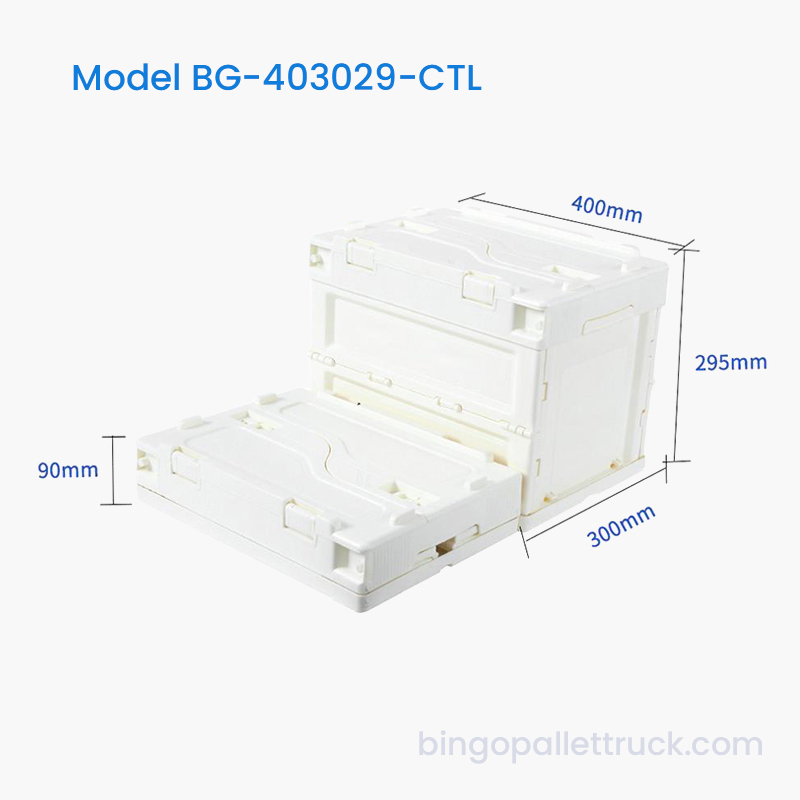 28L Collapsible Plastic Tote with Lid