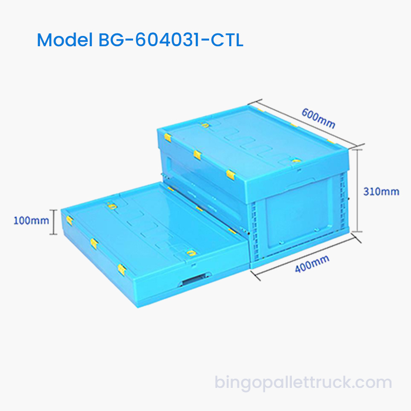 57L Collapsible Plastic Tote with Lid
