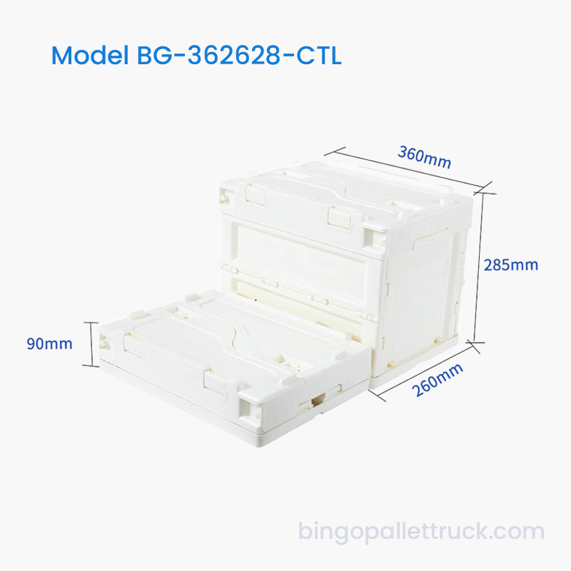 20L Collapsible Plastic Tote with Lid