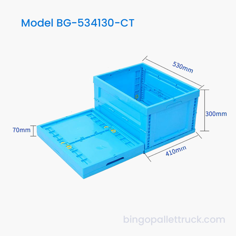 53L Collapsible Plastic Tote Box 