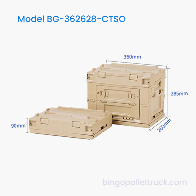 20L Collapsible Plastic Tote with Side Open Door