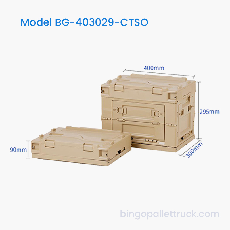 28L Collapsible Plastic Tote with Side Open Door