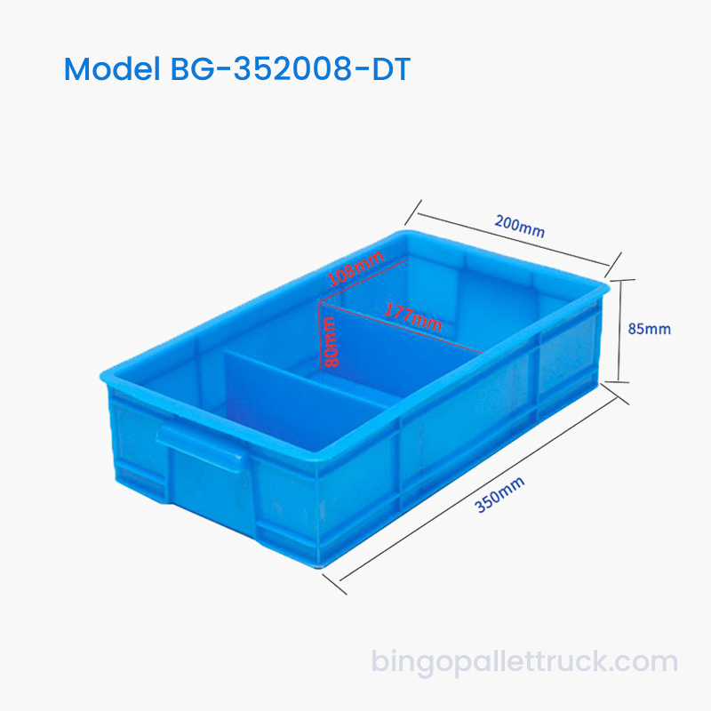 3-Compartment Dividable Plastic Tote Box