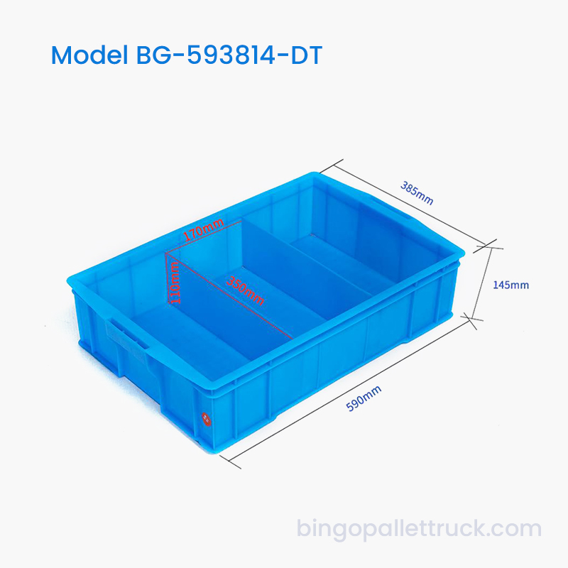3-Compartment Dividable Plastic Tote
