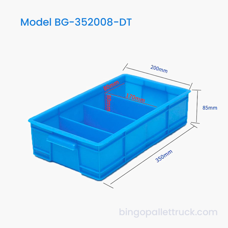 4-Compartment Dividable Plastic Tote Box