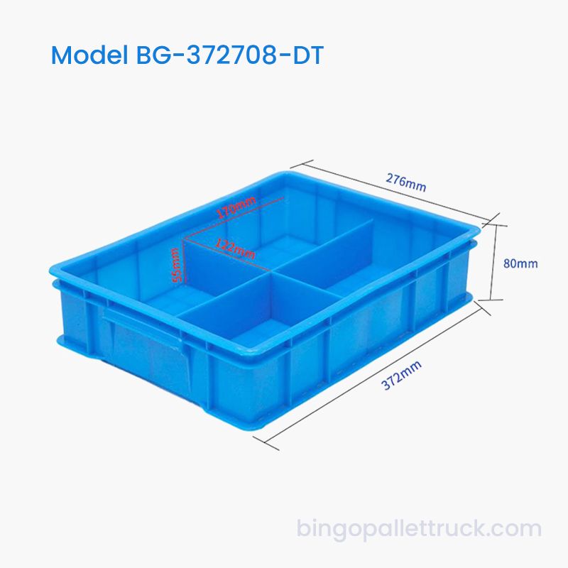 4-Compartment Dividable Plastic Tote
