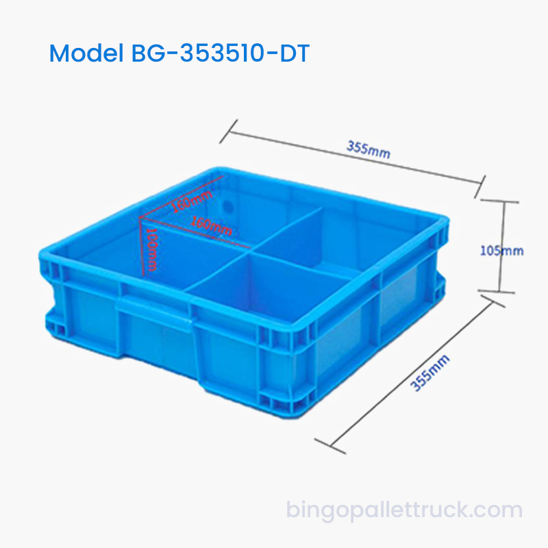 4-Compartment Dividable Plastic Tote