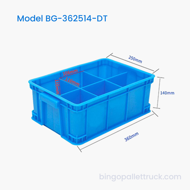 6-Compartment Dividable Plastic Tote