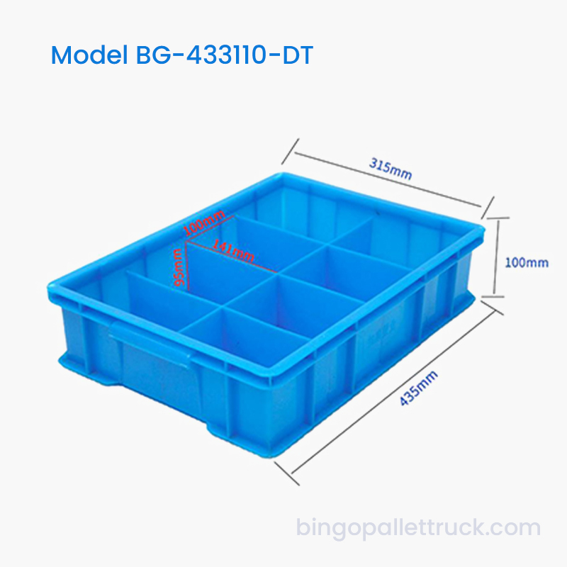 8-Compartment Dividable Plastic Tote Box