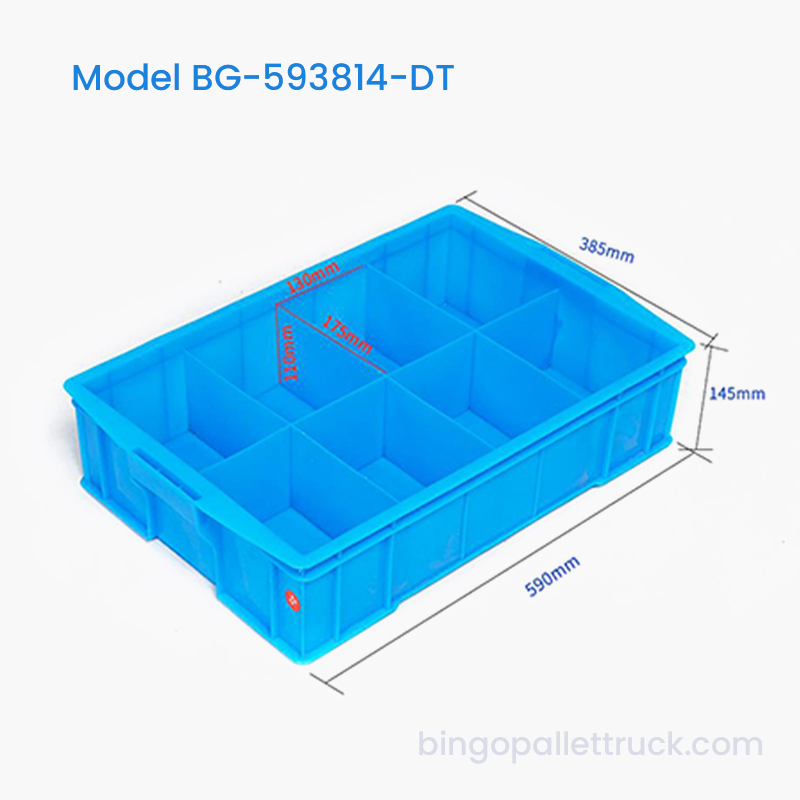 8-Compartment Dividable Plastic Tote