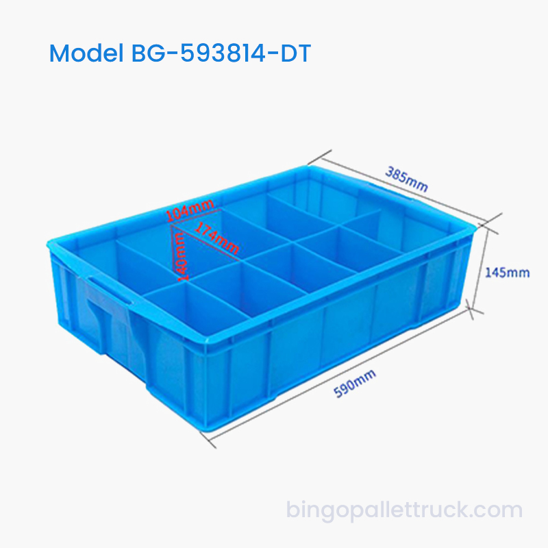 10-Compartment Dividable Plastic Tote Box