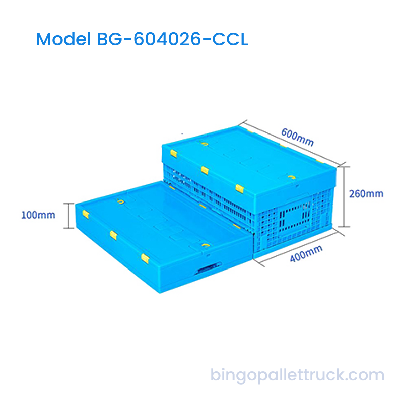 47L Collapsible Plastic Crate with Lid