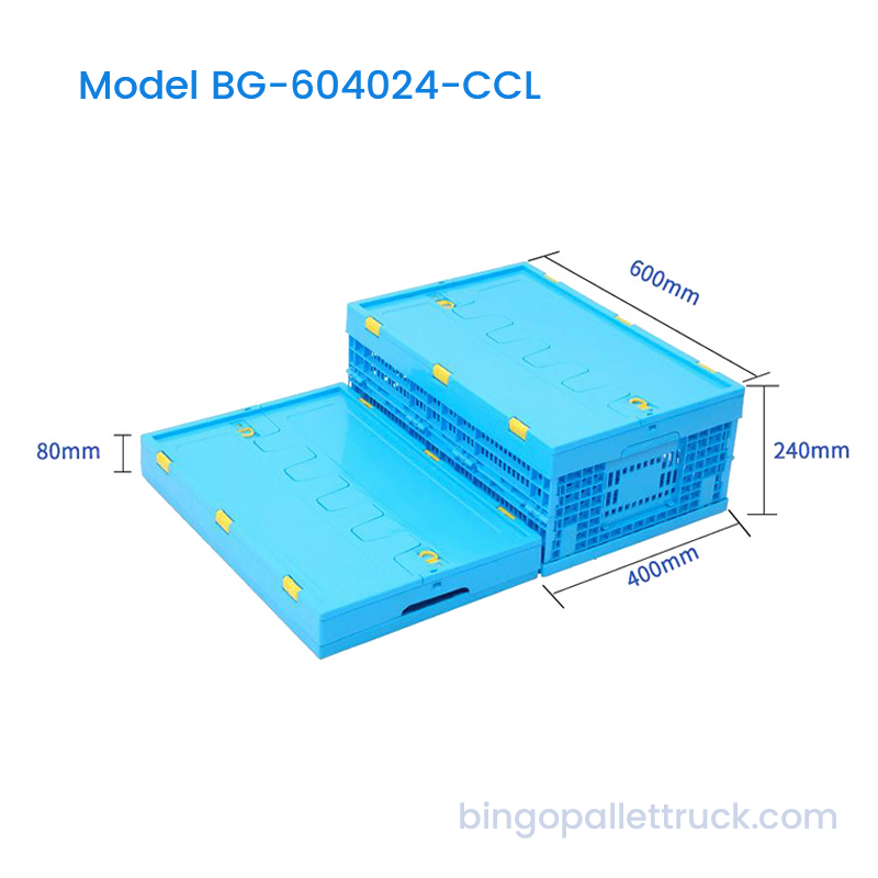 42L Collapsible Plastic Crate with Lid