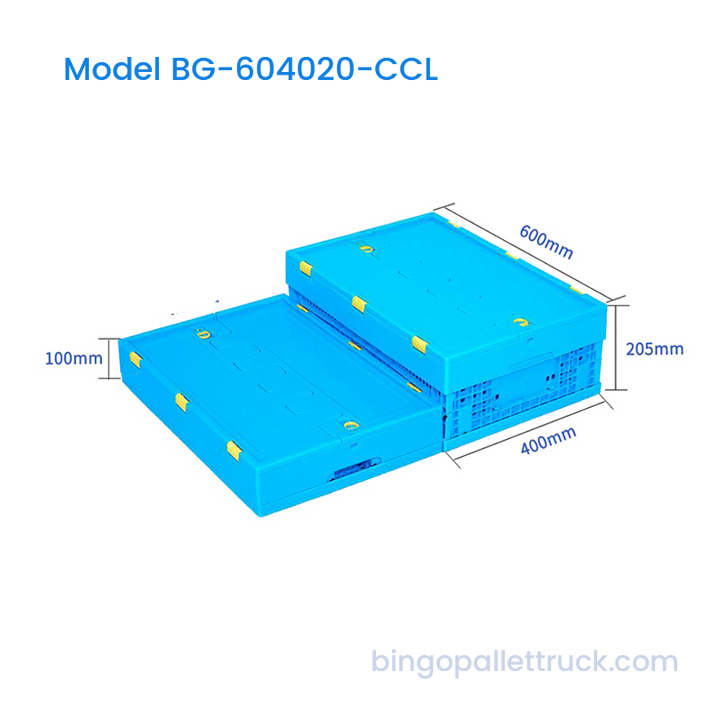 36L Collapsible Plastic Crate with Lid