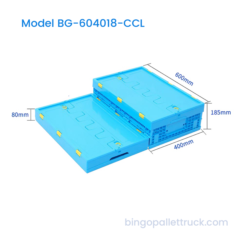 32L Collapsible Plastic Crate with Lid