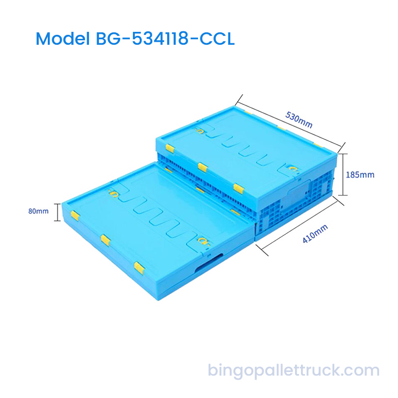 30L Collapsible Plastic Crate with Lid