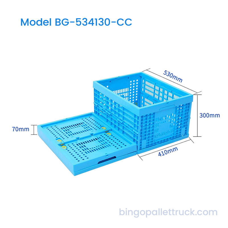 53L Collapsible Plastic Crate 