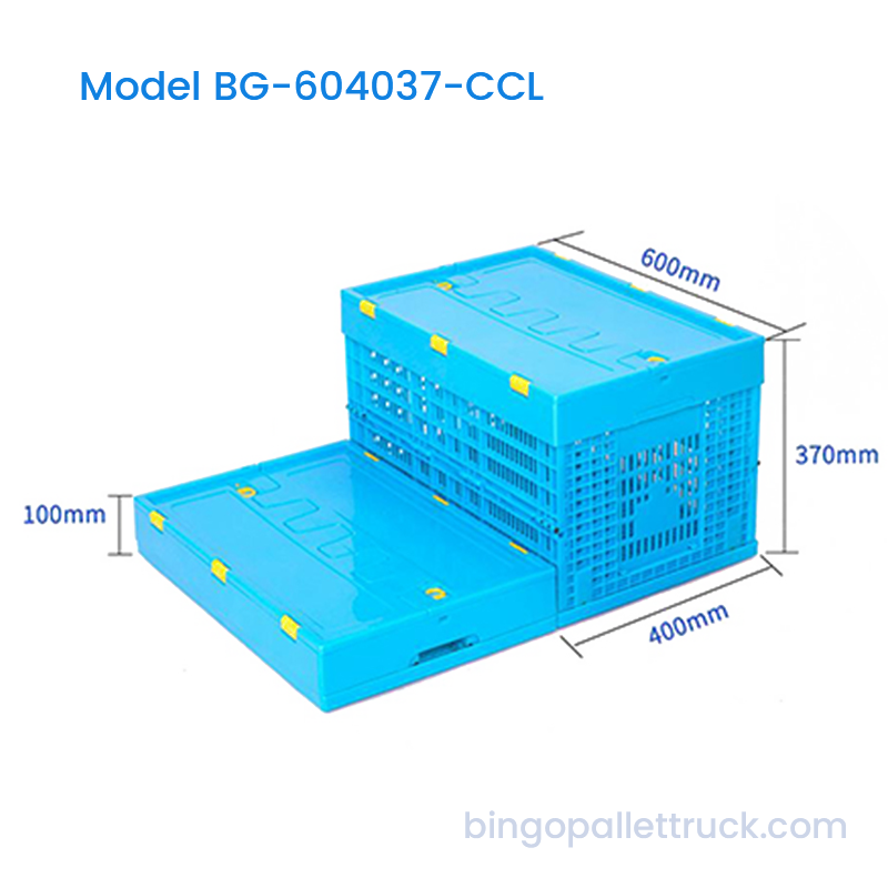69L Collapsible Plastic Crate with Lid