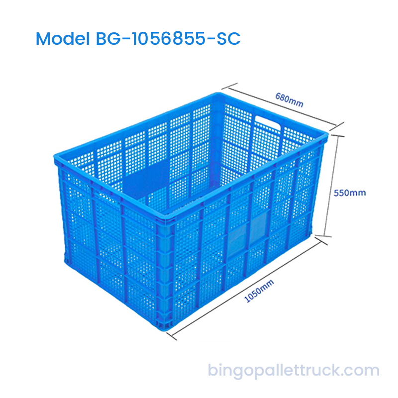 327L Stack and Nest Plastic Crate with Lid