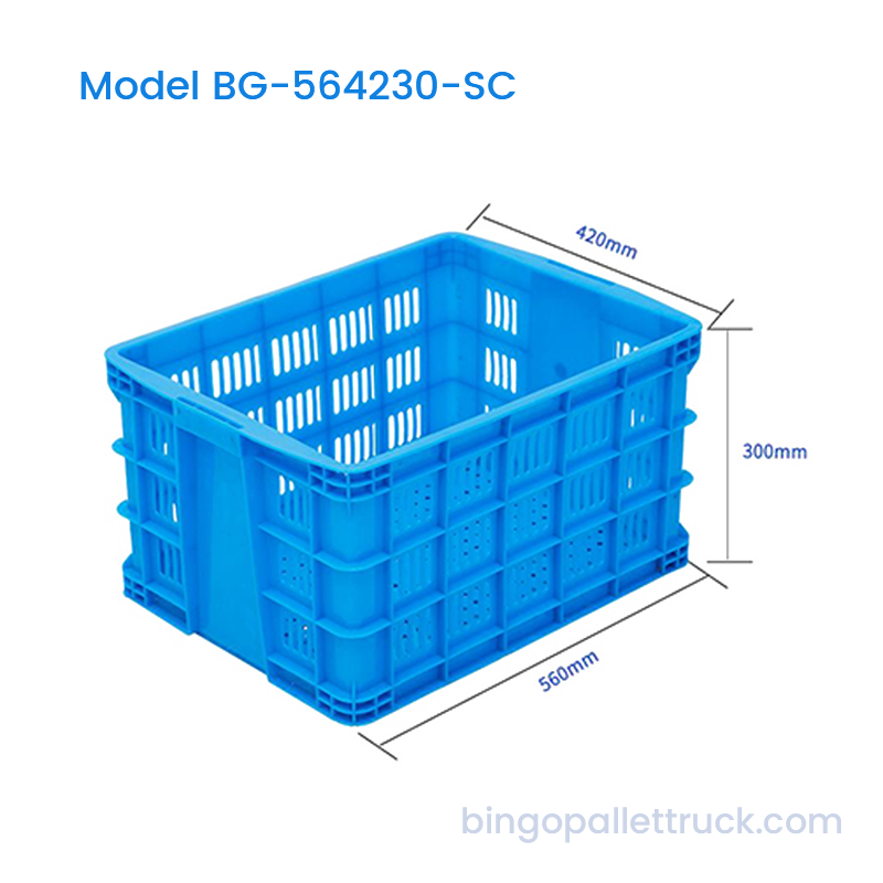 55L Stackable Plastic Crate
