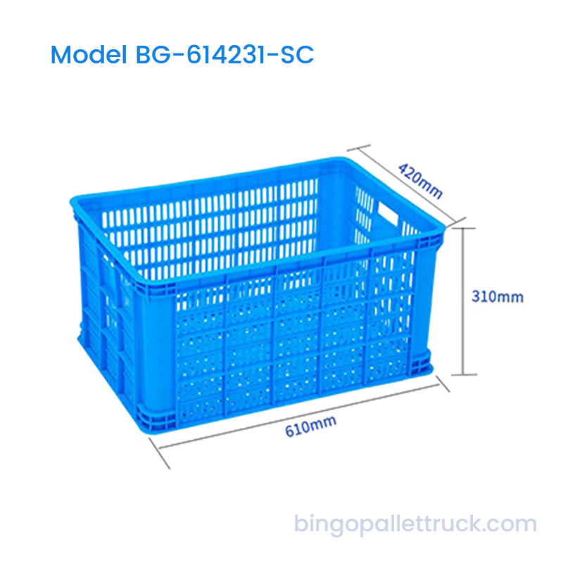 67L Stackable Plastic Crate
