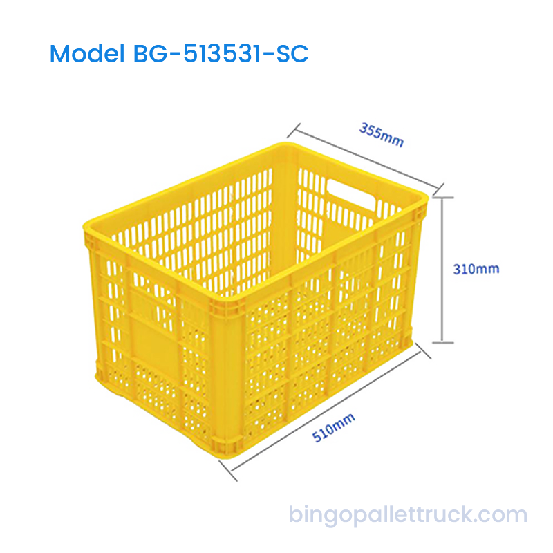 47L Stackable Plastic Crate