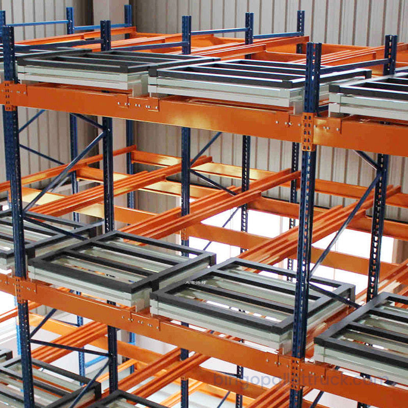 Customized Pushback Racking for Heavy-Duty LIFO High-Density Storage Solution