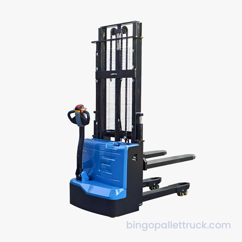1500kg Double Lift Electric Walkie Pallet Stacker for Stable Pallet Stacking