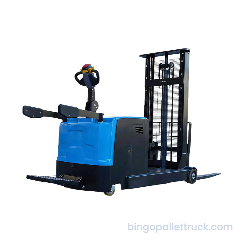 2000kg EPS Counterbalanced Electric Stand-on Stacker for Warehouse Storage